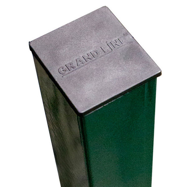 Столб заборный 62х55 2.5 м  4 отверстия цвет зеленый RAL 6005