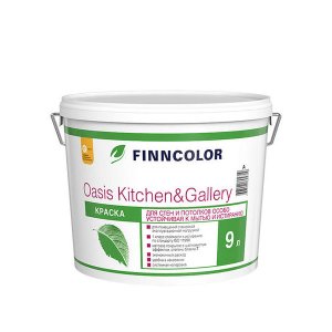 Краска в/д Finncolor Oasis Kitchen&Gallery 7 основа А шелковисто матовая 9 л