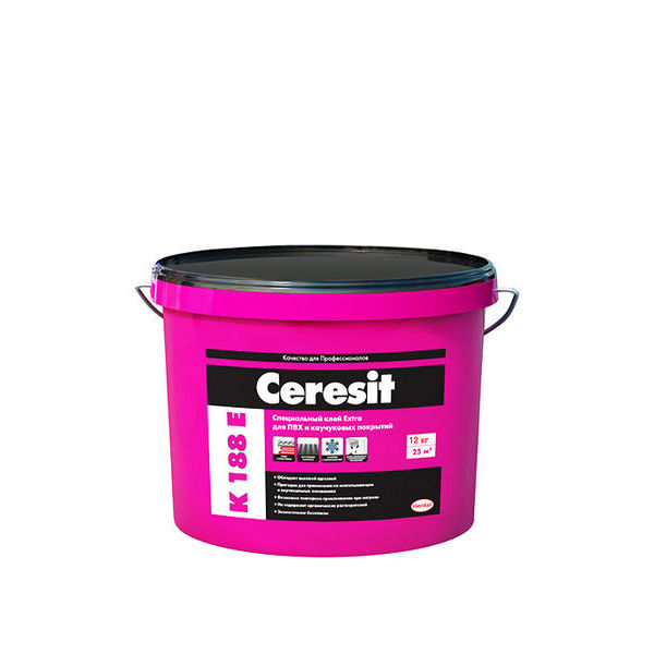 Клей для напольных ПВХ покрытий Ceresit K 188 E 12 кг