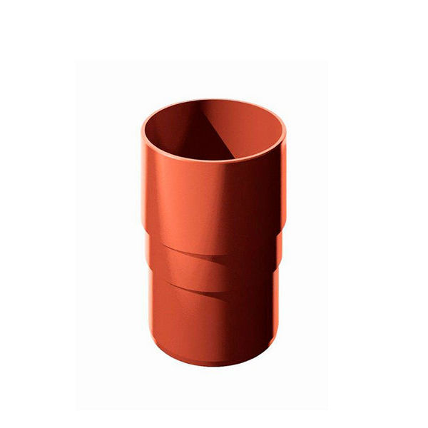 Муфта водосточной трубы пластиковая d82  мм красная Технониколь